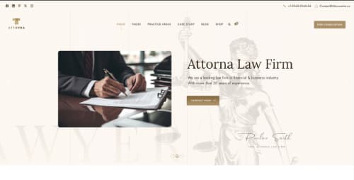 Attornia White and Gold Theme