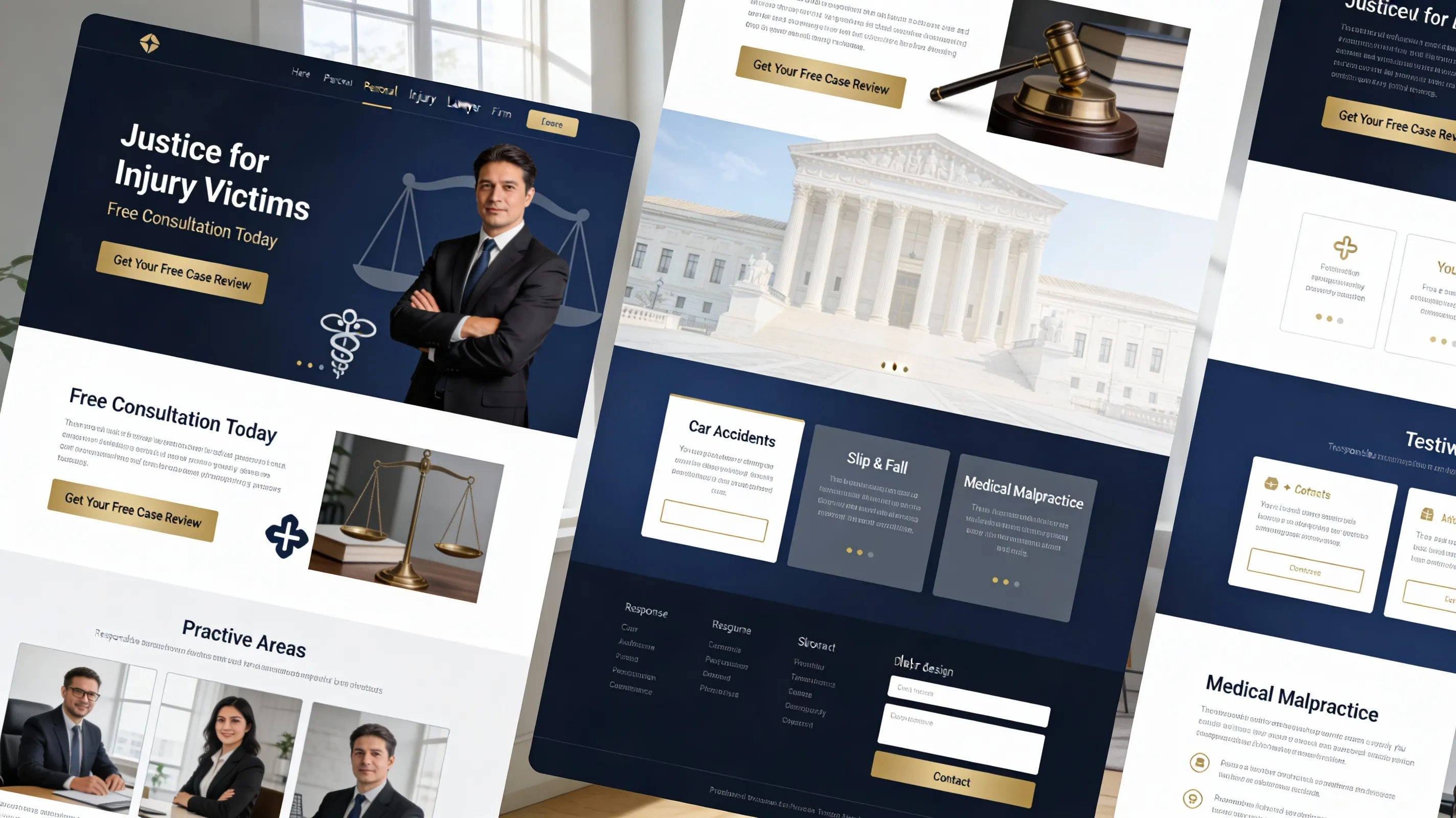 Personal injury law firm website solution showcasing mobile-optimized design for car accident and injury lawyer local SEO rankings